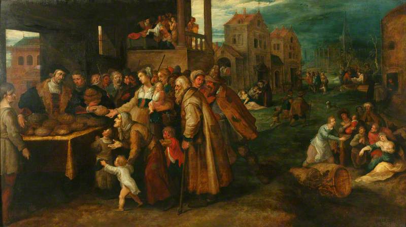 Wikioo.org - Bách khoa toàn thư về mỹ thuật - Vẽ tranh, Tác phẩm nghệ thuật Frans Iii Francken - The Seven Works of Mercy
