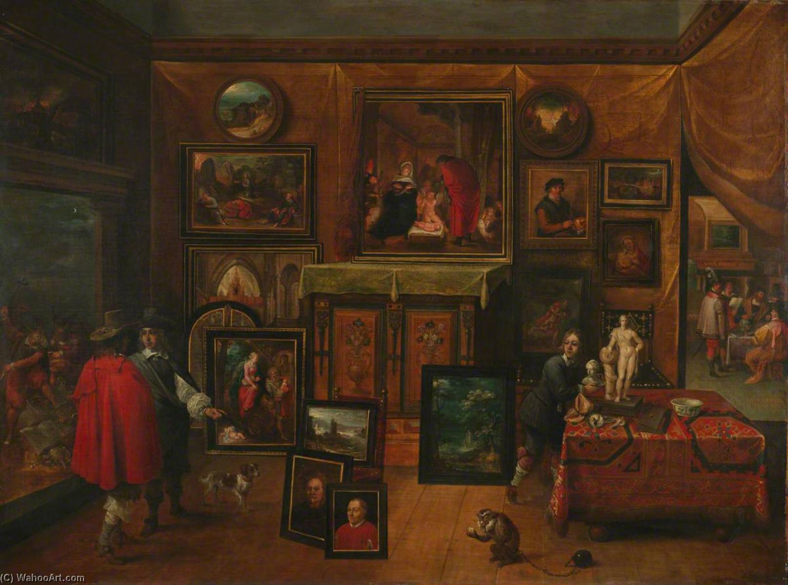 Wikioo.org - The Encyclopedia of Fine Arts - Painting, Artwork by Frans Iii Francken - The Interior of a Picture Gallery