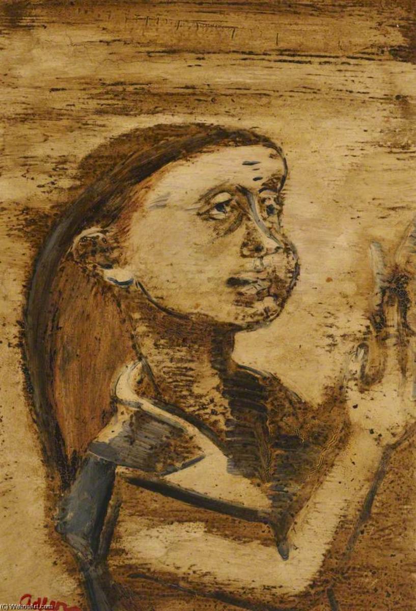 WikiOO.org - Енциклопедия за изящни изкуства - Живопис, Произведения на изкуството Jankel Adler - Portrait of a Woman