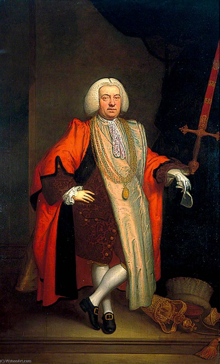 Wikioo.org - The Encyclopedia of Fine Arts - Painting, Artwork by Thomas Bardwell - Sir Thomas Churchman (1702–1781), Mayor of Norwich (1761)