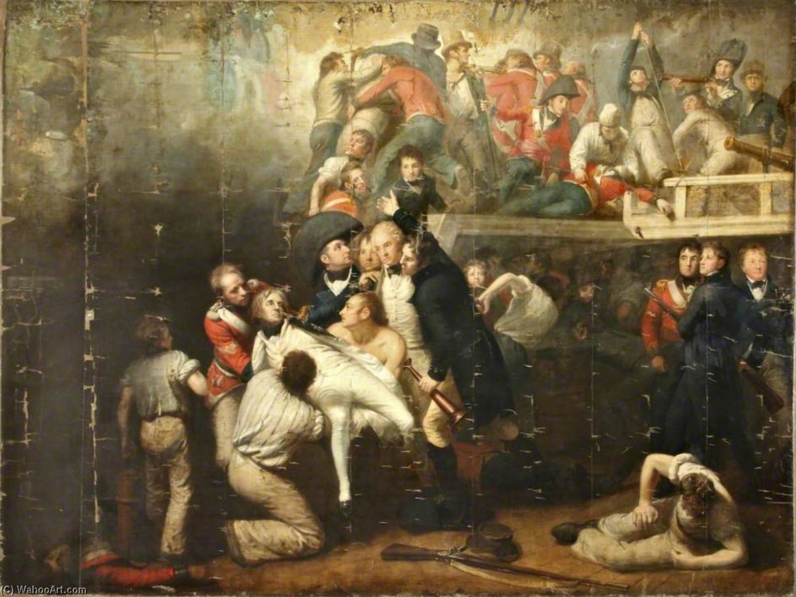 WikiOO.org - Encyclopedia of Fine Arts - Maľba, Artwork Samuel Drummond - The Death of Nelson