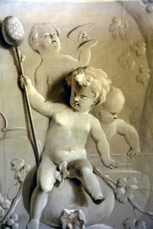 Wikioo.org - The Encyclopedia of Fine Arts - Painting, Artwork by Jacob De Wit - Decorative Panel (with putti)