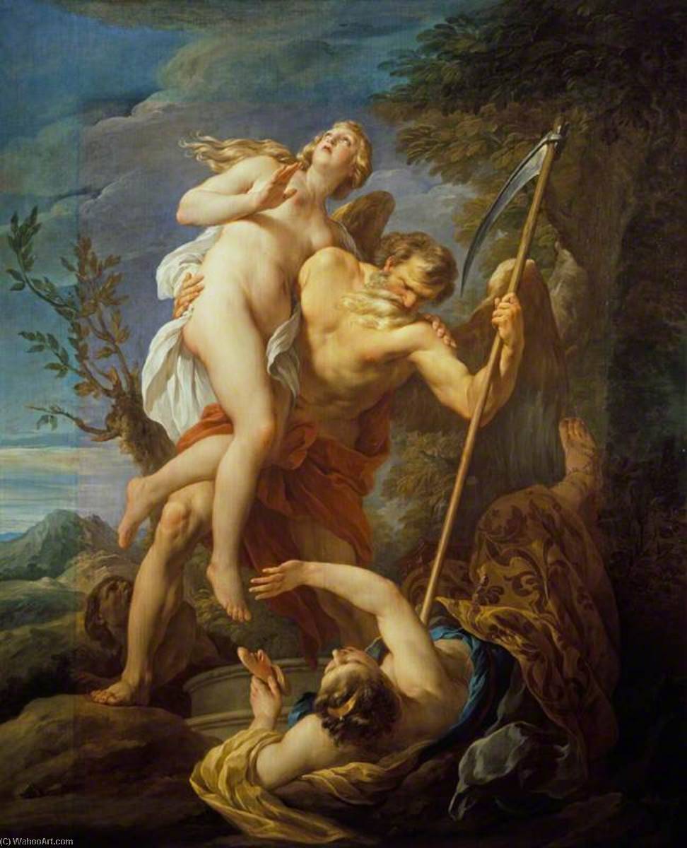 Wikioo.org - The Encyclopedia of Fine Arts - Painting, Artwork by François Lemoyne - Time Saving Truth from Falsehood and Envy