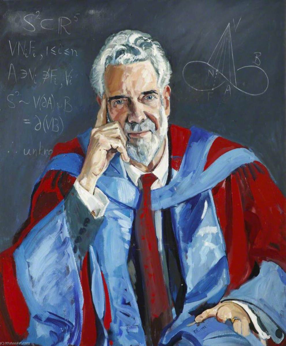 WikiOO.org - 백과 사전 - 회화, 삽화 Peter Douglas Edwards - Sir Christopher Zeeman (b.1925), Principal (1988–1995)