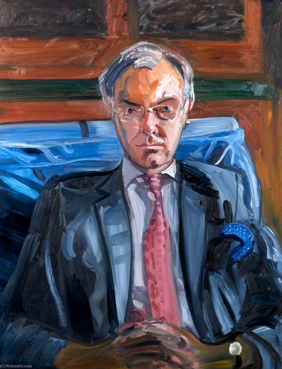 Wikioo.org - The Encyclopedia of Fine Arts - Painting, Artwork by Peter Douglas Edwards - Study for a Portrait of Derec Llwyd Morgan (b.1943)