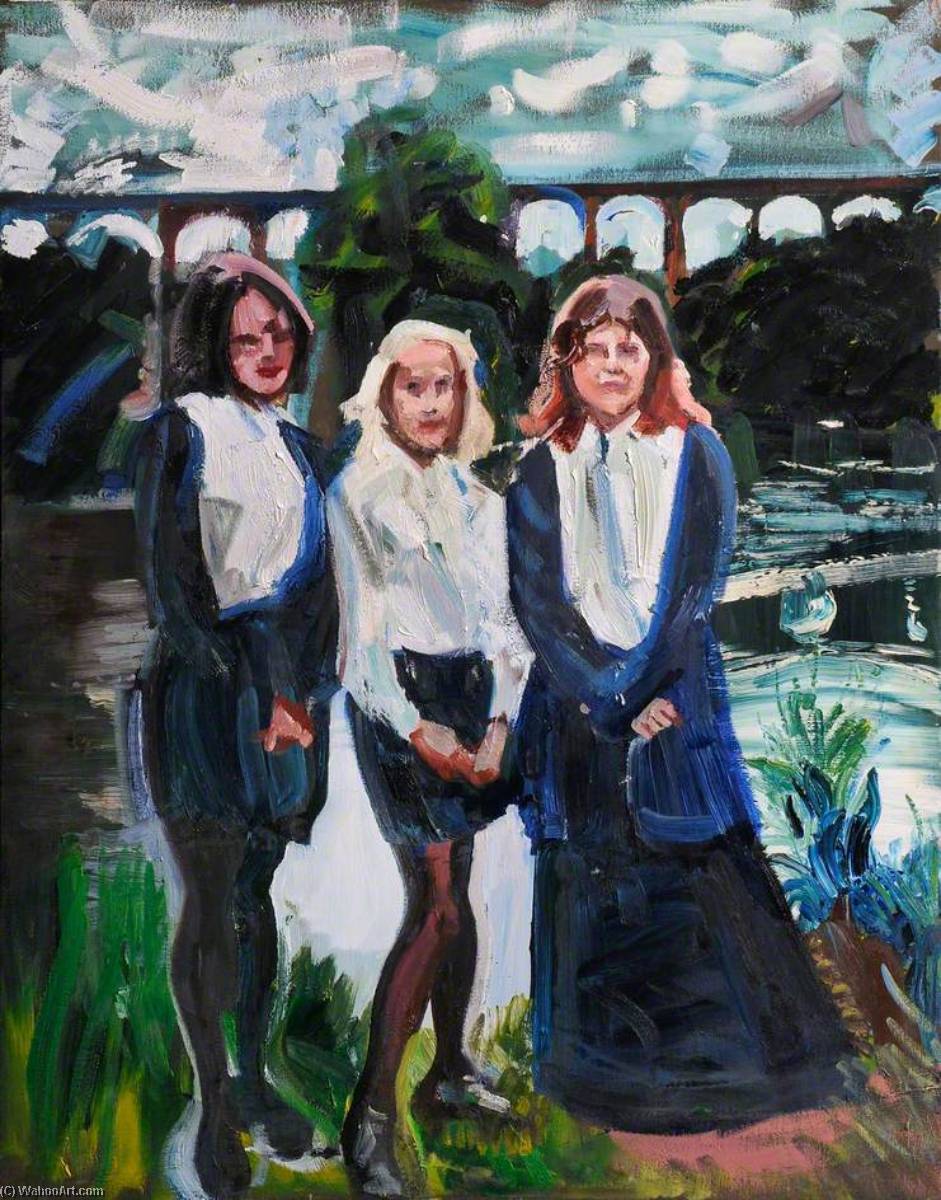 Wikioo.org - The Encyclopedia of Fine Arts - Painting, Artwork by Peter Douglas Edwards - The Three Muses, from Penley Maelor School