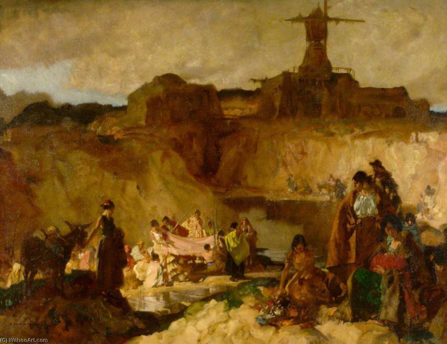 Wikioo.org - The Encyclopedia of Fine Arts - Painting, Artwork by William Russell Flint - Nomads' Rendezvous