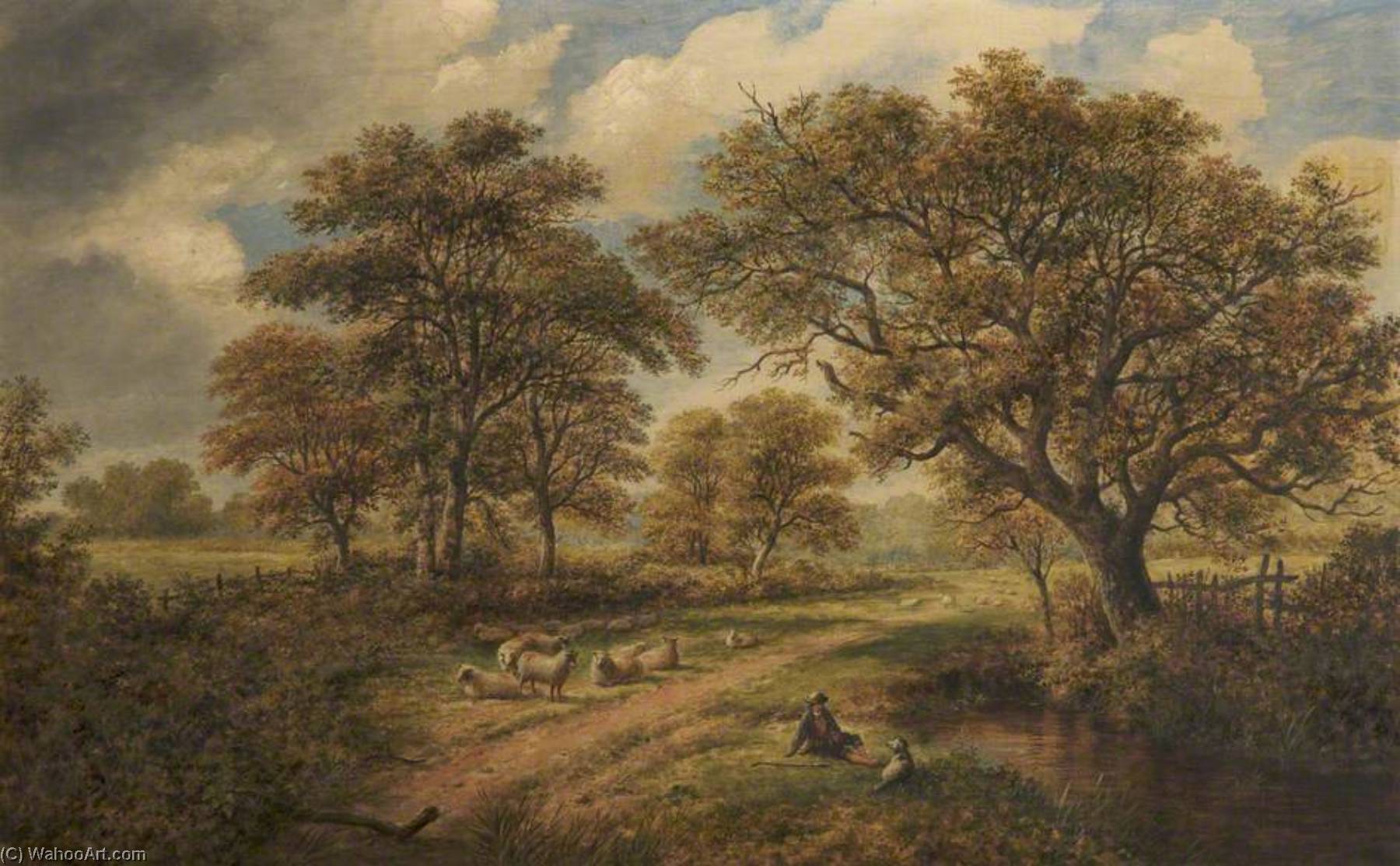 Wikioo.org - The Encyclopedia of Fine Arts - Painting, Artwork by James Nasmyth - Rural Scene