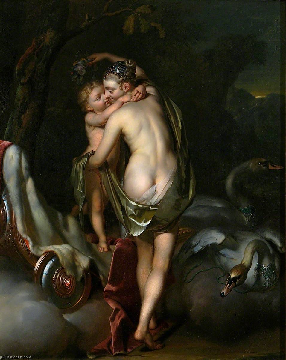 Wikioo.org - The Encyclopedia of Fine Arts - Painting, Artwork by Herman Van Der Myn - Venus and Cupid
