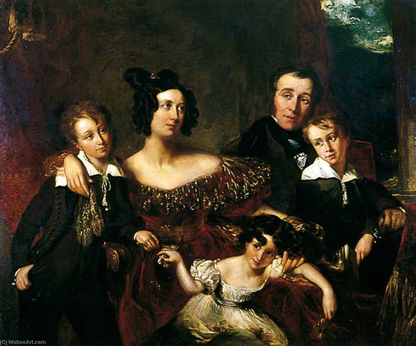 Wikioo.org - The Encyclopedia of Fine Arts - Painting, Artwork by John Partridge - The Clough Taylor Family