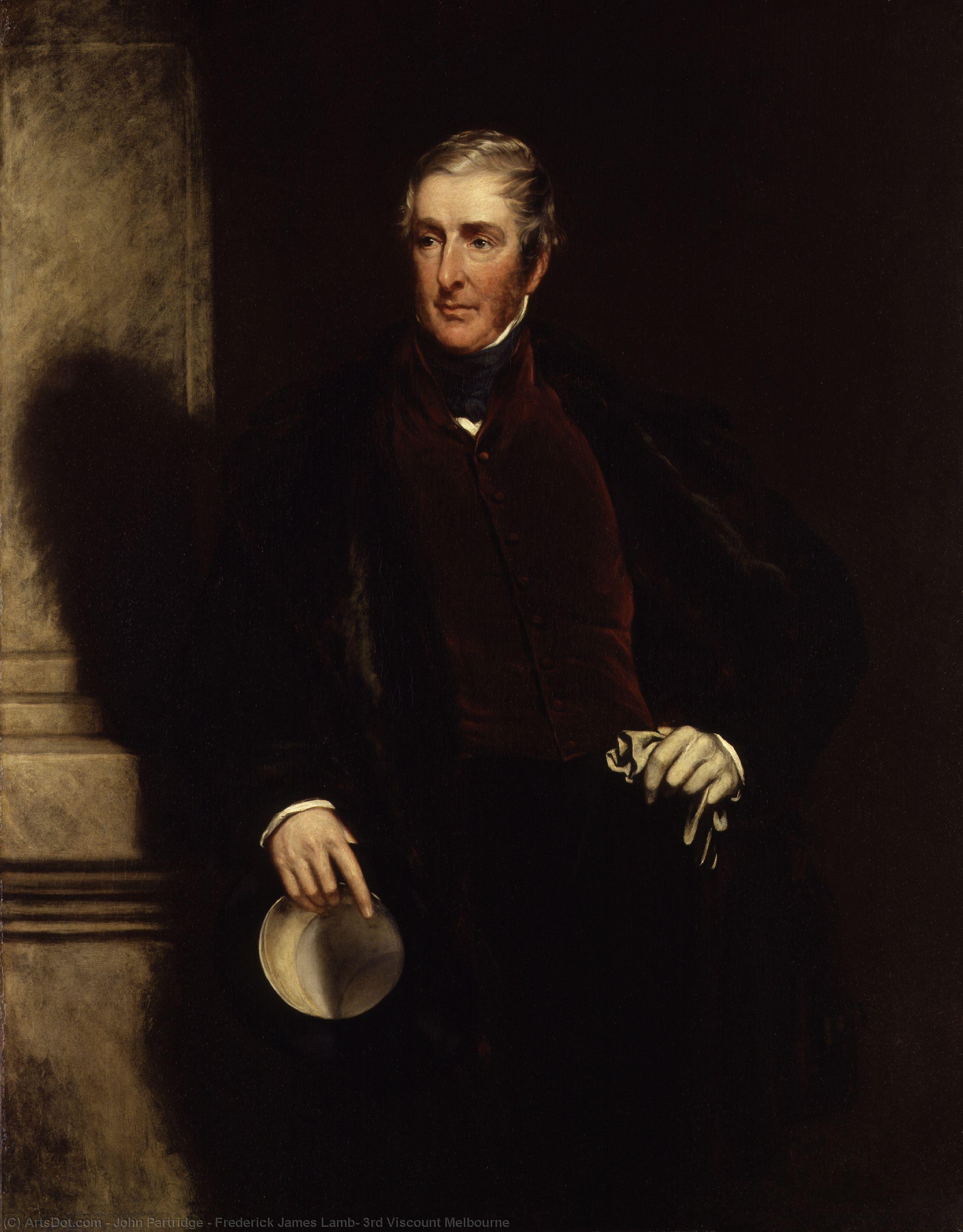 Wikioo.org - The Encyclopedia of Fine Arts - Painting, Artwork by John Partridge - Frederick James Lamb, 3rd Viscount Melbourne
