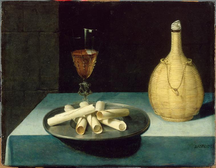 Wikioo.org – L'Encyclopédie des Beaux Arts - Peinture, Oeuvre de Lubin Baugin - Le dessert, de gaufrettes