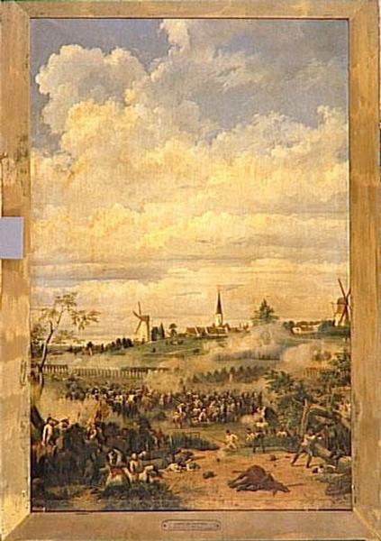 Wikioo.org - The Encyclopedia of Fine Arts - Painting, Artwork by Jules Jollivet - COMBAT D'HOOGLEDE.13 JUIN 1794