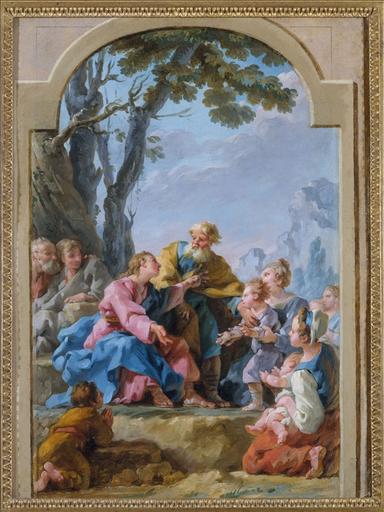 Wikioo.org - The Encyclopedia of Fine Arts - Painting, Artwork by Noël Hallé - Le Christ et les Petits Enfants
