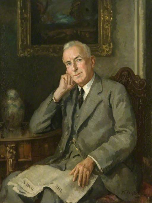 Wikioo.org - The Encyclopedia of Fine Arts - Painting, Artwork by Francis Edwin Hodge - John Arnold Whitchurch, JP, Chairman of the Board of Management of Bedford County Hospital (1912–1948)