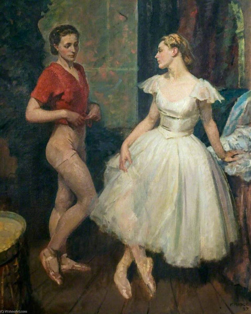 Wikioo.org - The Encyclopedia of Fine Arts - Painting, Artwork by Francis Edwin Hodge - Preparation for the Ballet