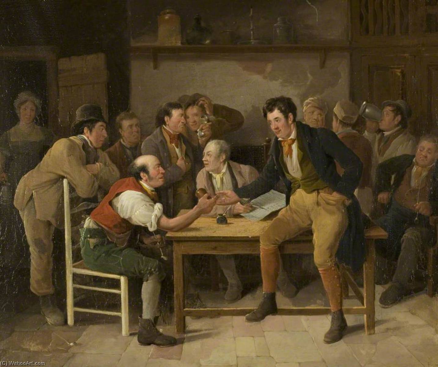 Wikioo.org - The Encyclopedia of Fine Arts - Painting, Artwork by Edward Villiers Rippingille - Inn Scene