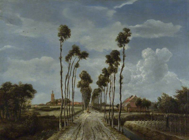 Wikioo.org - The Encyclopedia of Fine Arts - Painting, Artwork by Meindert Hobbema - The Avenue at Middelharnis