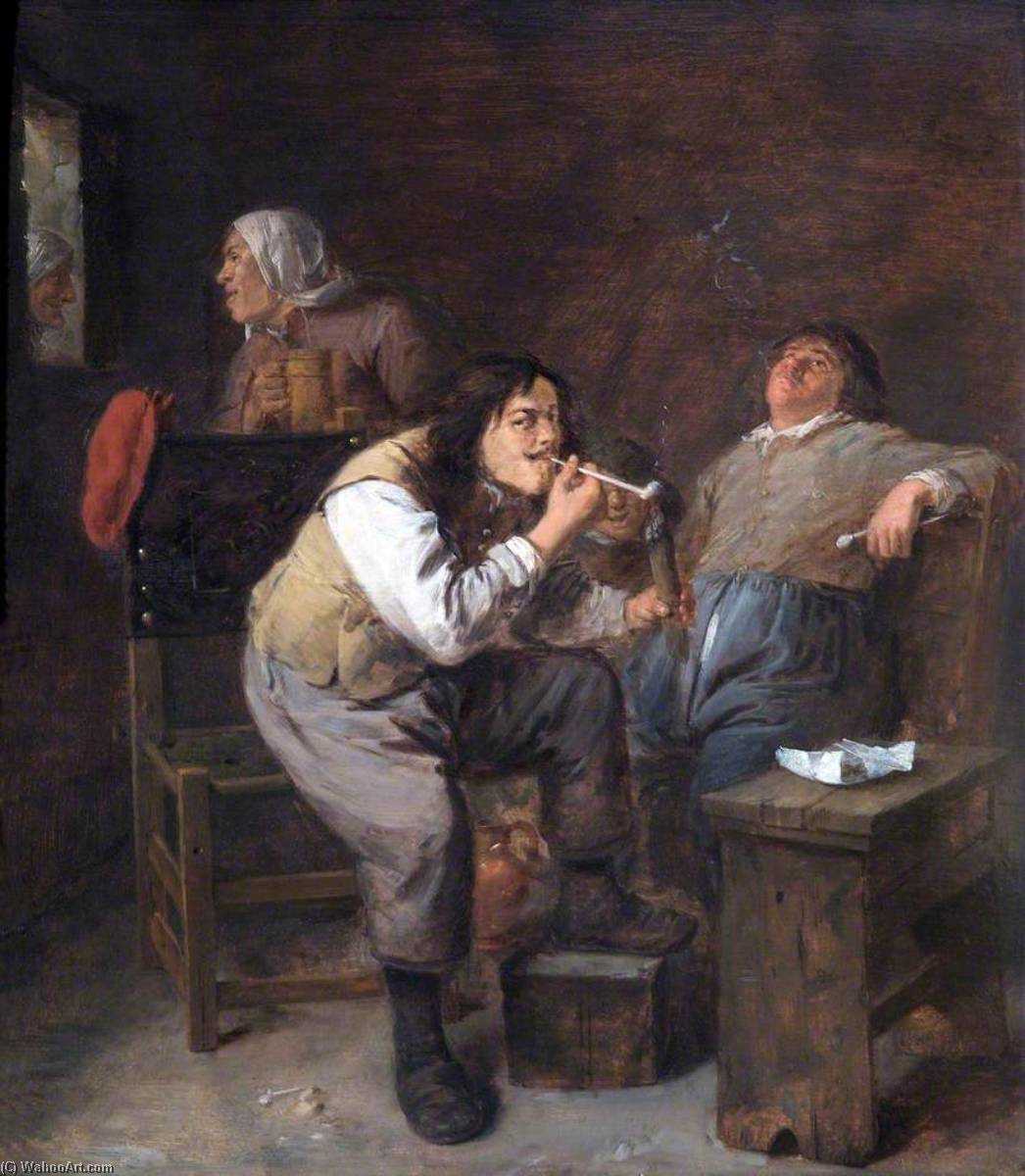 Wikioo.org - The Encyclopedia of Fine Arts - Painting, Artwork by Adriaen Brouwer - The Smokers