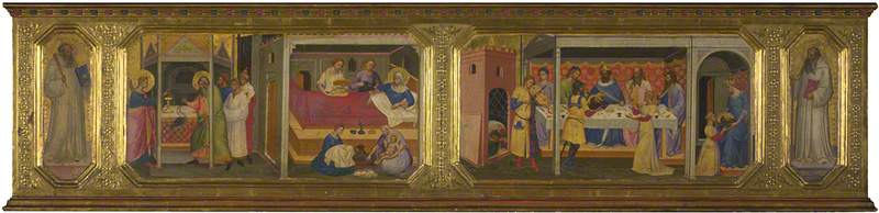 Wikioo.org - The Encyclopedia of Fine Arts - Painting, Artwork by Niccolò Di Pietro Gerini - Scenes from the Life of Saint John the Baptist Predella Panels