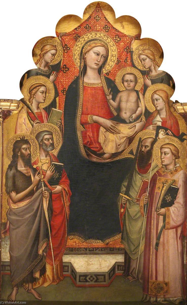 WikiOO.org - Encyclopedia of Fine Arts - Lukisan, Artwork Niccolò Di Pietro Gerini - Madonna and Child Enthroned