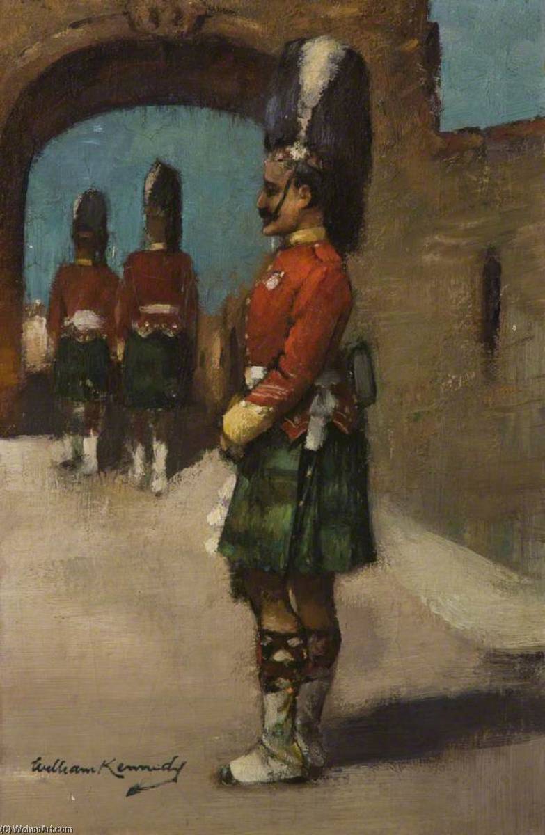 Wikioo.org - The Encyclopedia of Fine Arts - Painting, Artwork by William Joseph Kennedy - The Guard, Stirling Castle