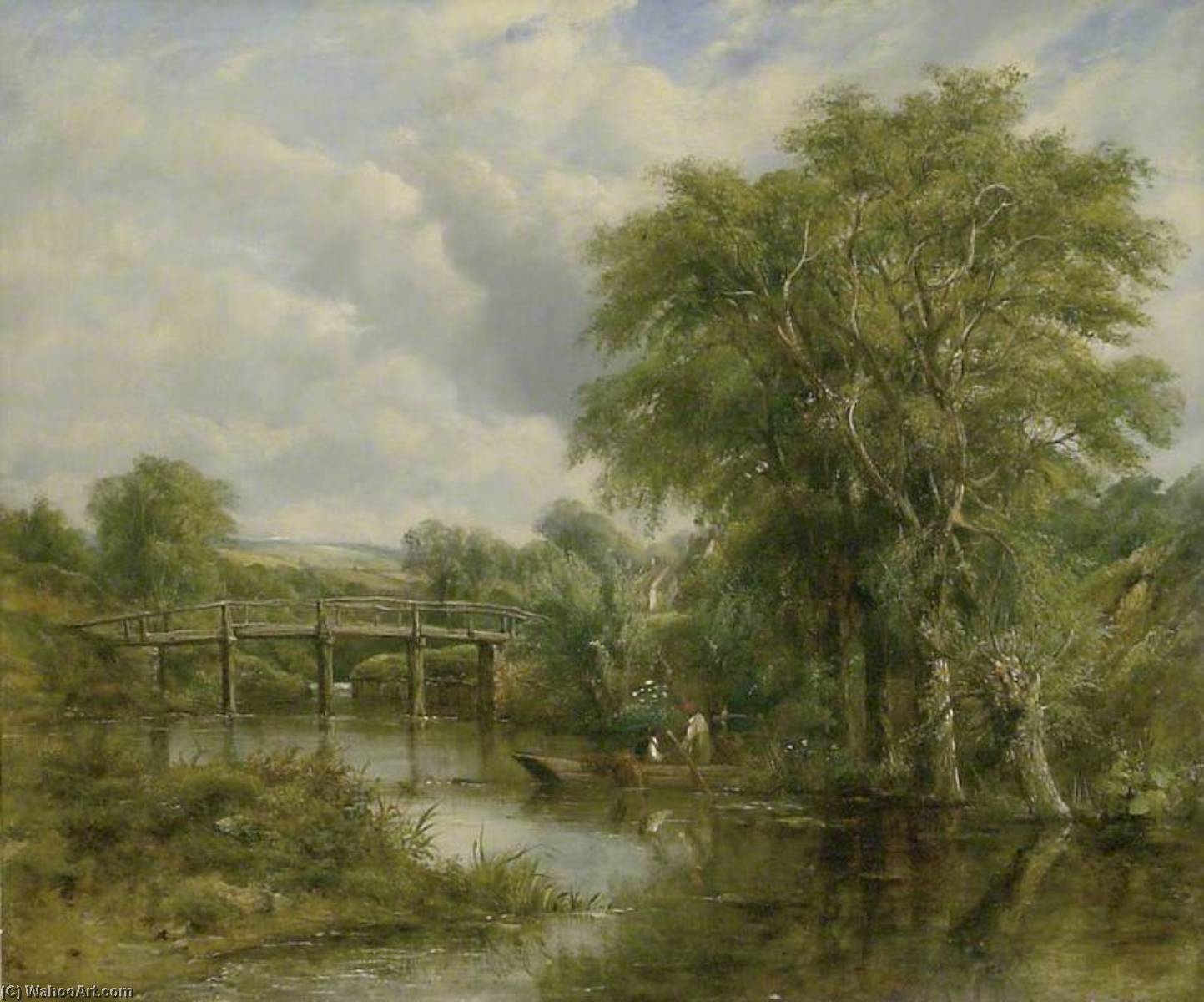 Wikioo.org - The Encyclopedia of Fine Arts - Painting, Artwork by Frederick Waters (William) Watts - River Landscape