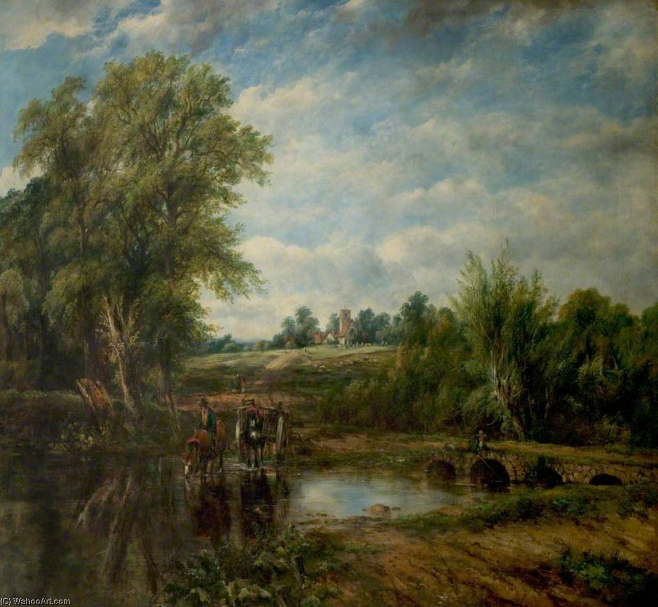 Wikioo.org - The Encyclopedia of Fine Arts - Painting, Artwork by Frederick Waters (William) Watts - The Ford