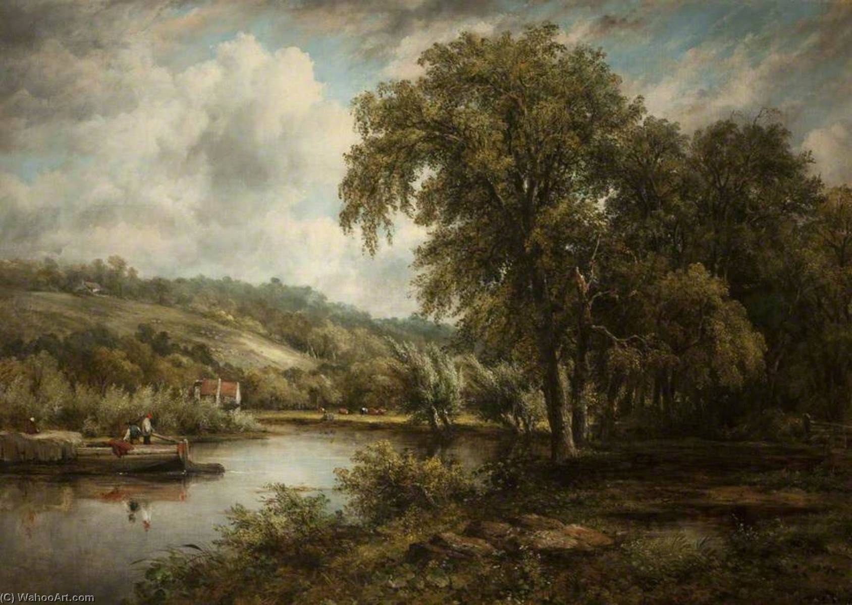 Wikioo.org - The Encyclopedia of Fine Arts - Painting, Artwork by Frederick Waters (William) Watts - On the Thames