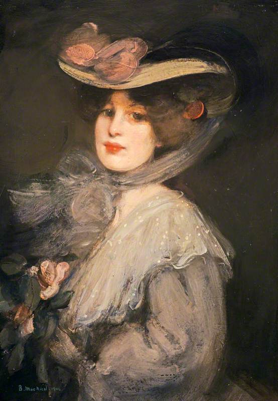 Wikioo.org - The Encyclopedia of Fine Arts - Painting, Artwork by Bessie Macnicol - Portrait of a Lady Phyllis in Town