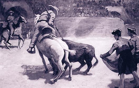 Wikioo.org - The Encyclopedia of Fine Arts - Painting, Artwork by Albert Henry Krehbiel - Spanish Bull Fight, (painting)