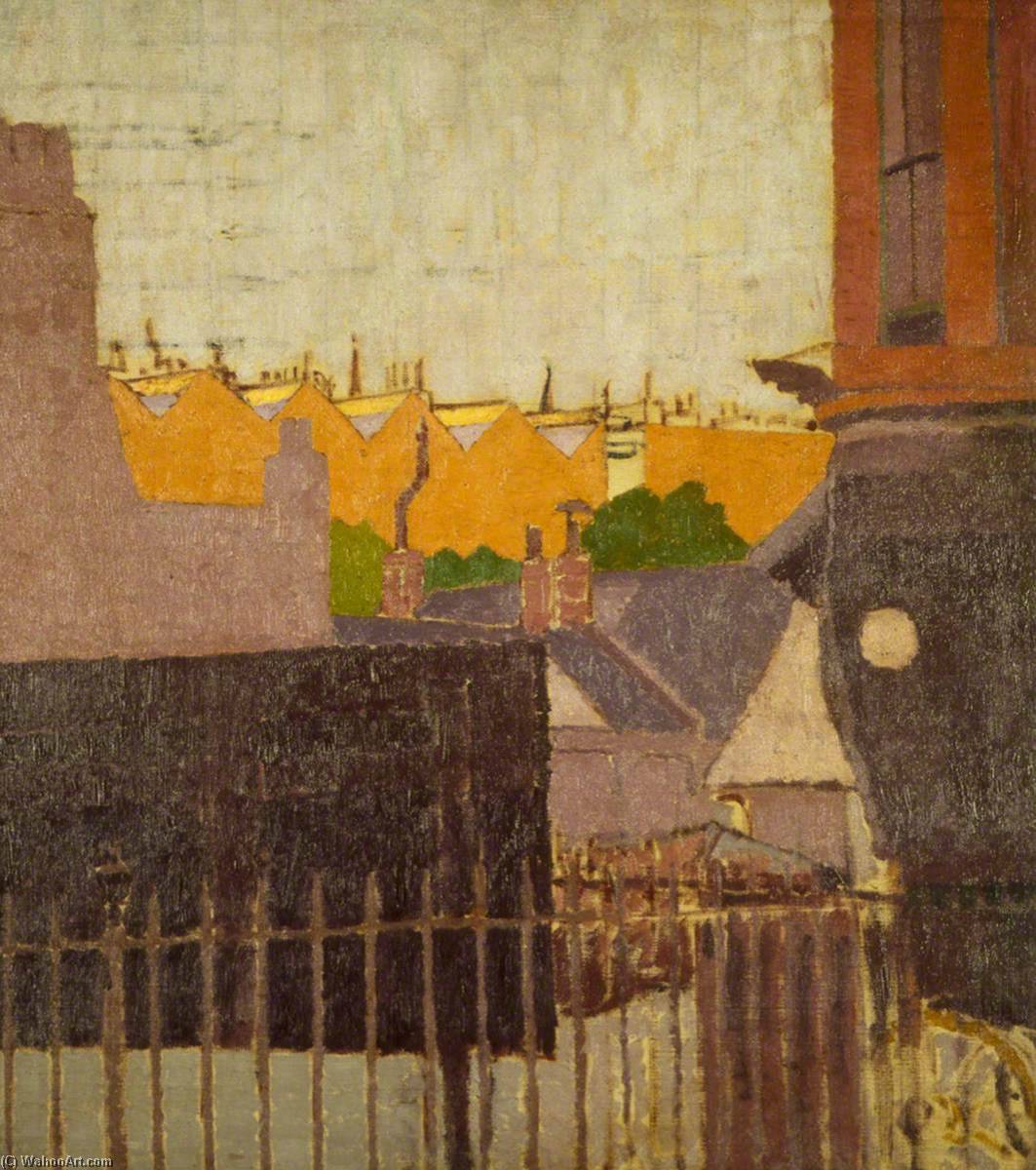 Wikioo.org - The Encyclopedia of Fine Arts - Painting, Artwork by Malcolm Drummond - Backs of Houses, Chelsea