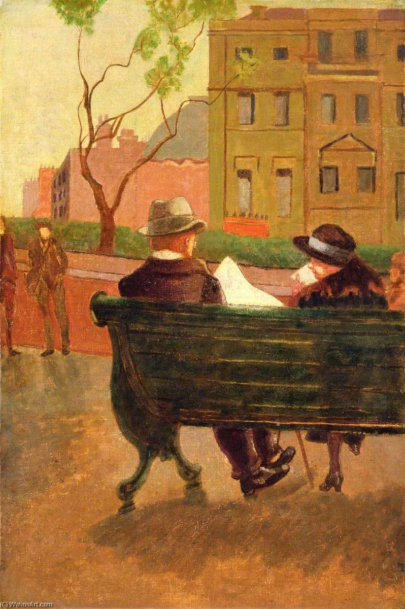 Wikioo.org - The Encyclopedia of Fine Arts - Painting, Artwork by Malcolm Drummond - The Park Bench