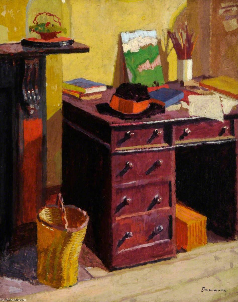 Wikioo.org - The Encyclopedia of Fine Arts - Painting, Artwork by Malcolm Drummond - The Artist's Desk