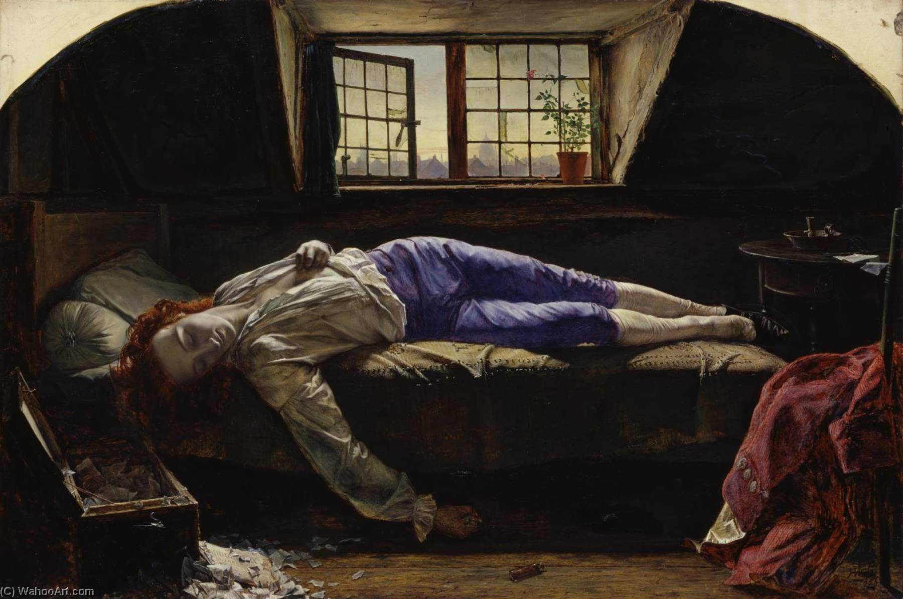 Wikioo.org - The Encyclopedia of Fine Arts - Painting, Artwork by Henry Wallis - Chatterton
