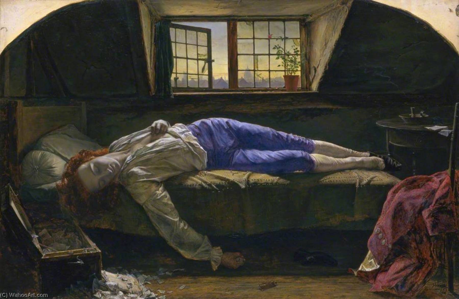 Wikioo.org - The Encyclopedia of Fine Arts - Painting, Artwork by Henry Wallis - Chatterton