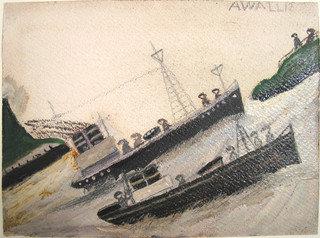 Wikioo.org - The Encyclopedia of Fine Arts - Painting, Artwork by Alfred Wallis - Rough Sea