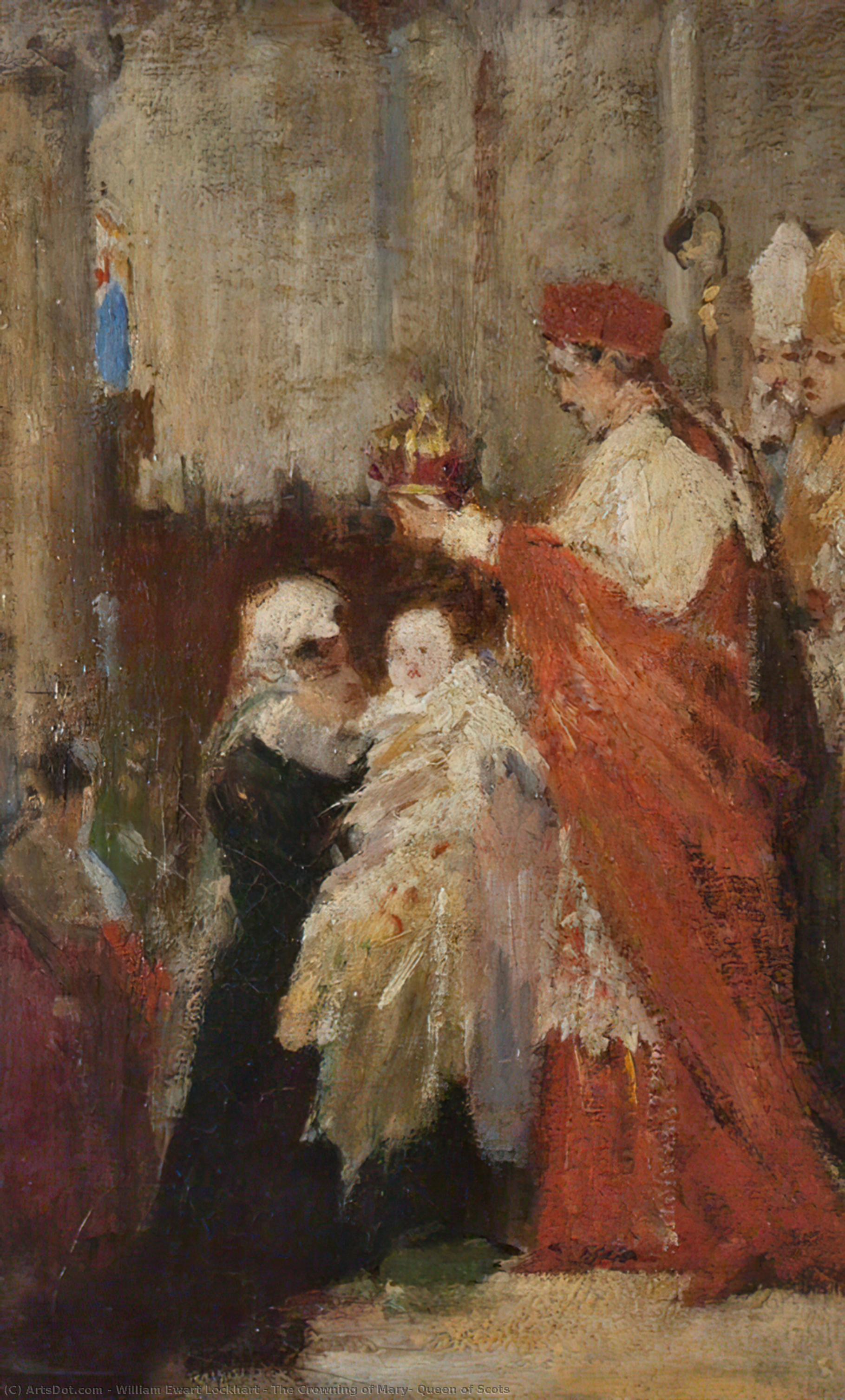 Wikioo.org - The Encyclopedia of Fine Arts - Painting, Artwork by William Ewart Lockhart - The Crowning of Mary, Queen of Scots
