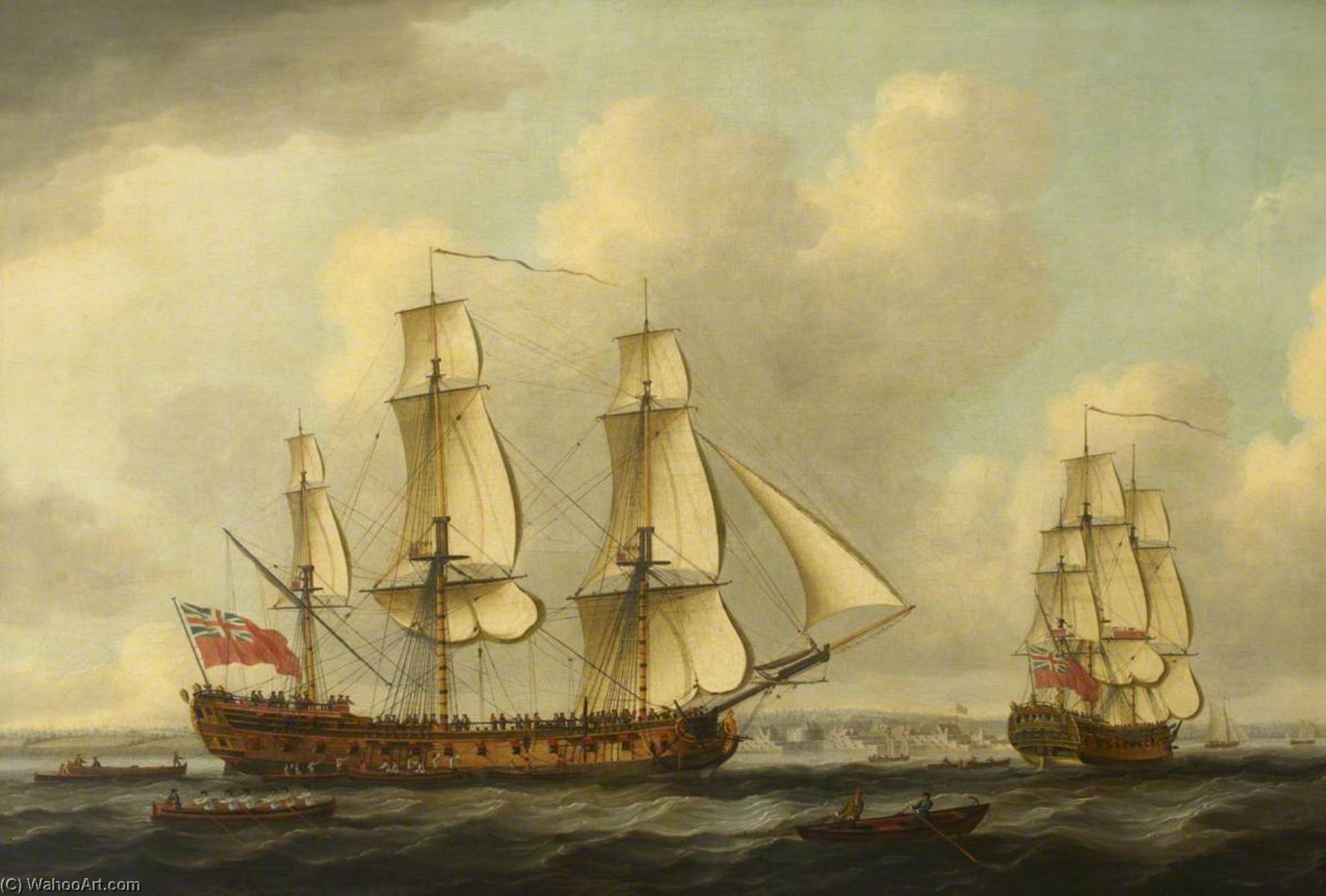 Wikioo.org - The Encyclopedia of Fine Arts - Painting, Artwork by John Cleveley The Elder - The East Indiaman 'Princess Royal'