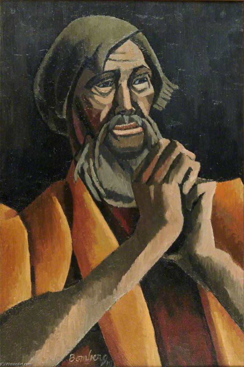 Wikioo.org - The Encyclopedia of Fine Arts - Painting, Artwork by David Garshen Bomberg - Portrait of an Old Man