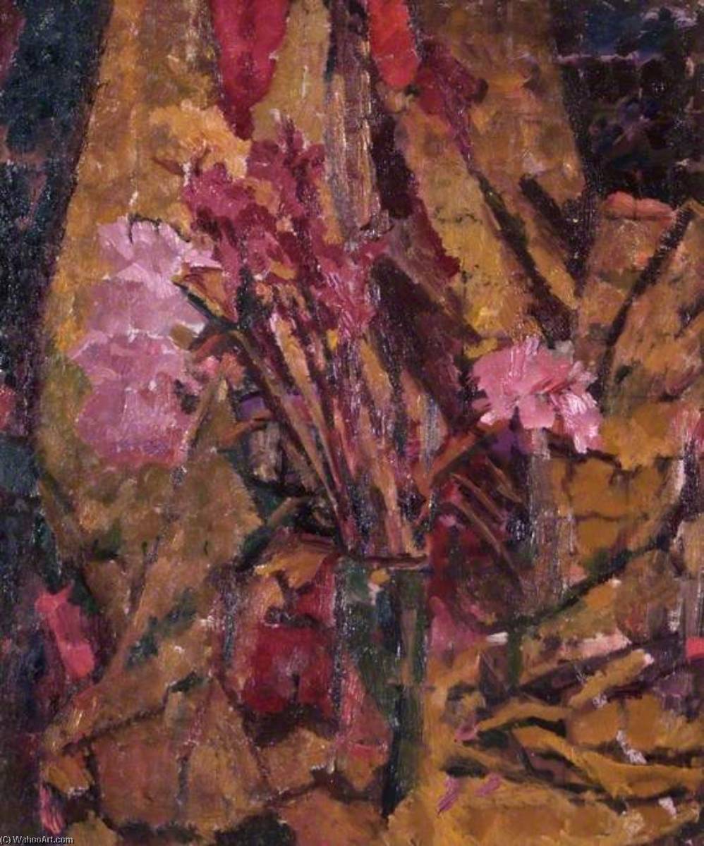 Wikioo.org - The Encyclopedia of Fine Arts - Painting, Artwork by David Garshen Bomberg - Flowers, Evening Gold
