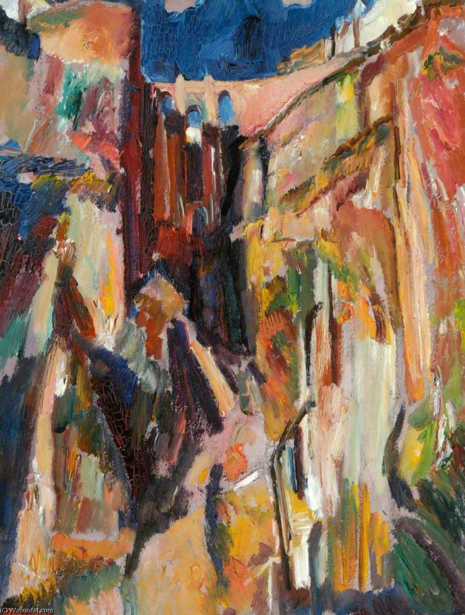 Wikioo.org – La Enciclopedia de las Bellas Artes - Pintura, Obras de arte de David Garshen Bomberg - la garganta , Ronda , España