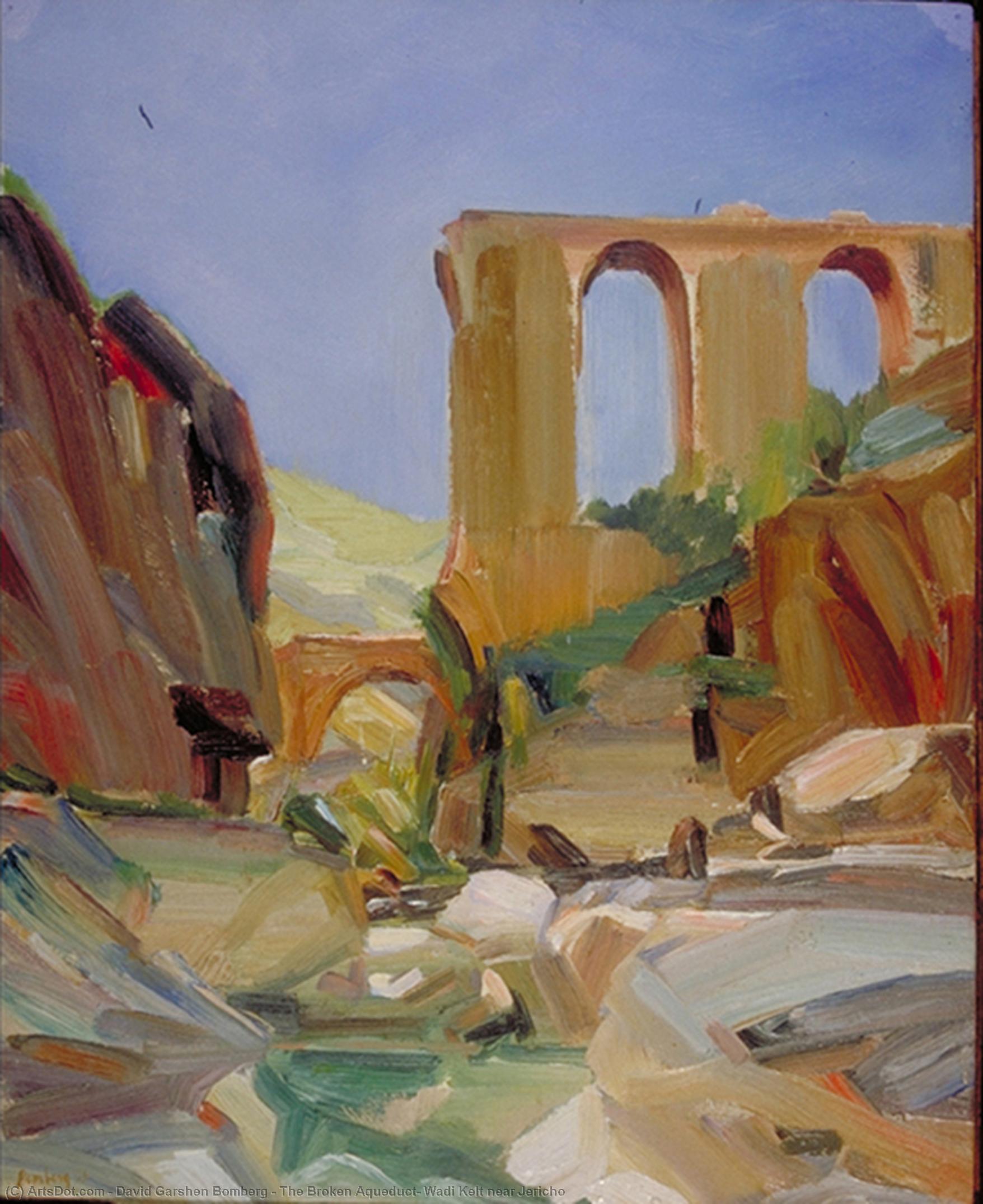 Wikioo.org - The Encyclopedia of Fine Arts - Painting, Artwork by David Garshen Bomberg - The Broken Aqueduct, Wadi Kelt near Jericho