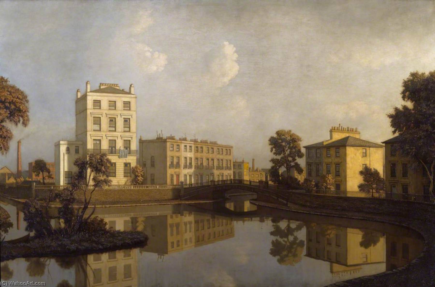 Wikioo.org - The Encyclopedia of Fine Arts - Painting, Artwork by Algernon Cecil Newton - The Regent's Park Canal, Paddington