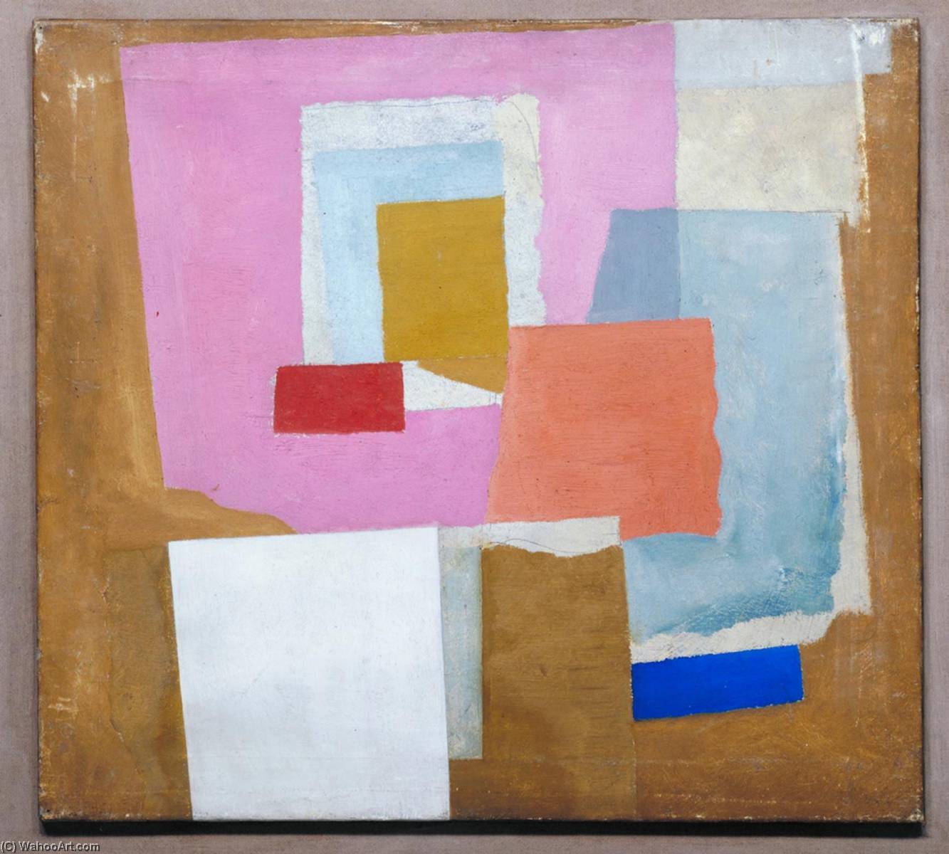 Wikioo.org - The Encyclopedia of Fine Arts - Painting, Artwork by Ben Nicholson - 1924 (first abstract painting, Chelsea)