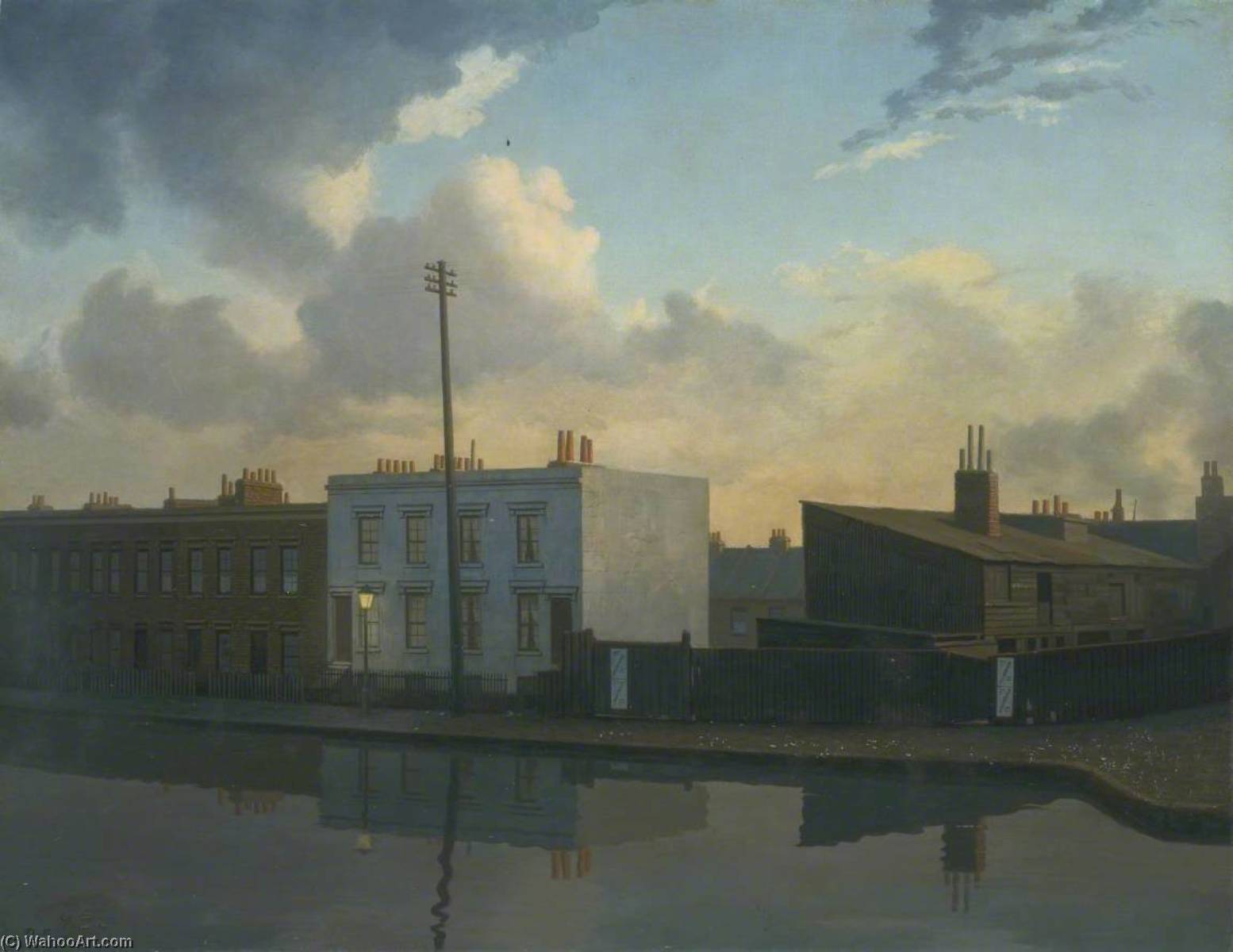 Wikioo.org - The Encyclopedia of Fine Arts - Painting, Artwork by Algernon Cecil Newton - The Surrey Canal, Camberwell