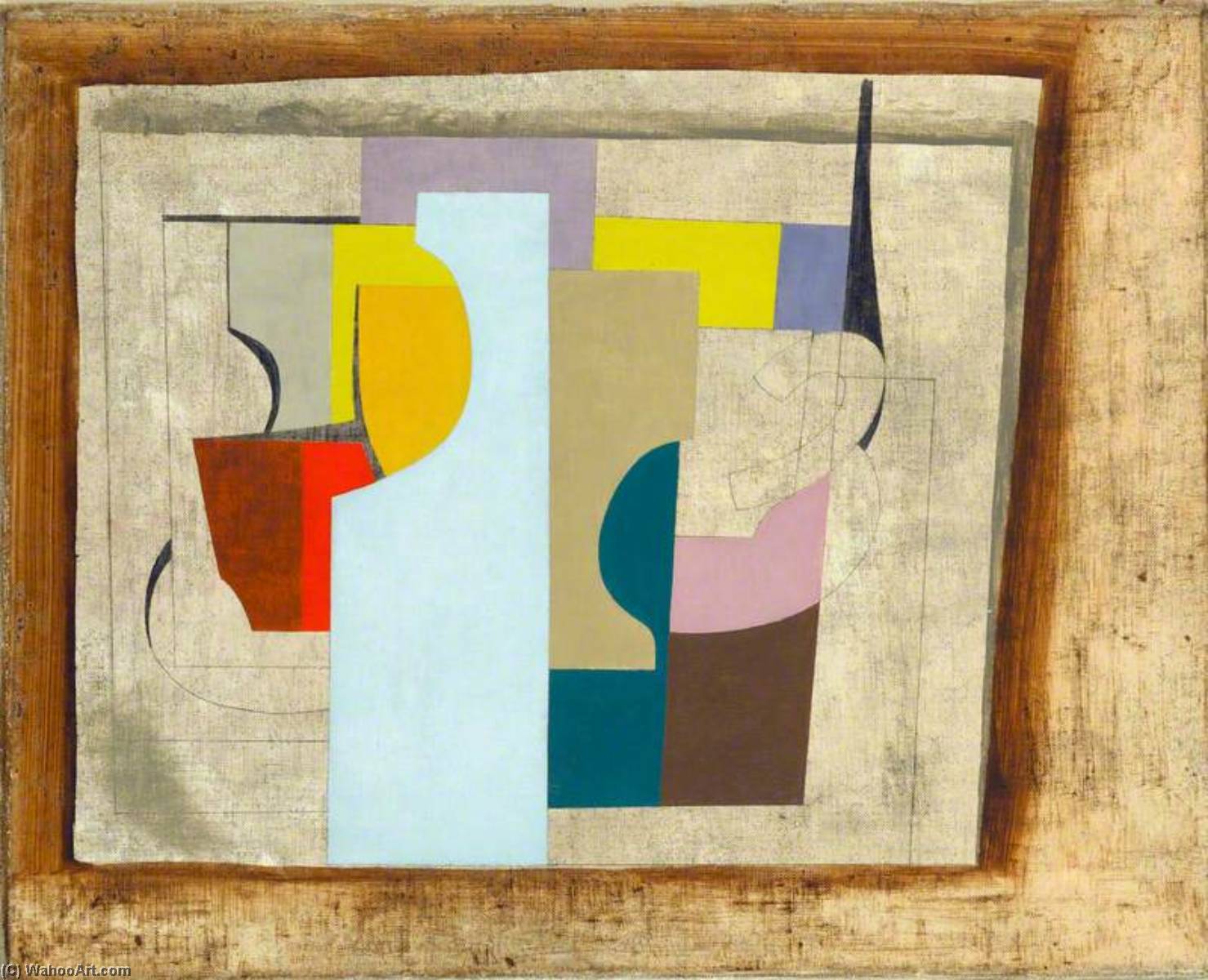 Wikioo.org - The Encyclopedia of Fine Arts - Painting, Artwork by Ben Nicholson - 1946 (still life)