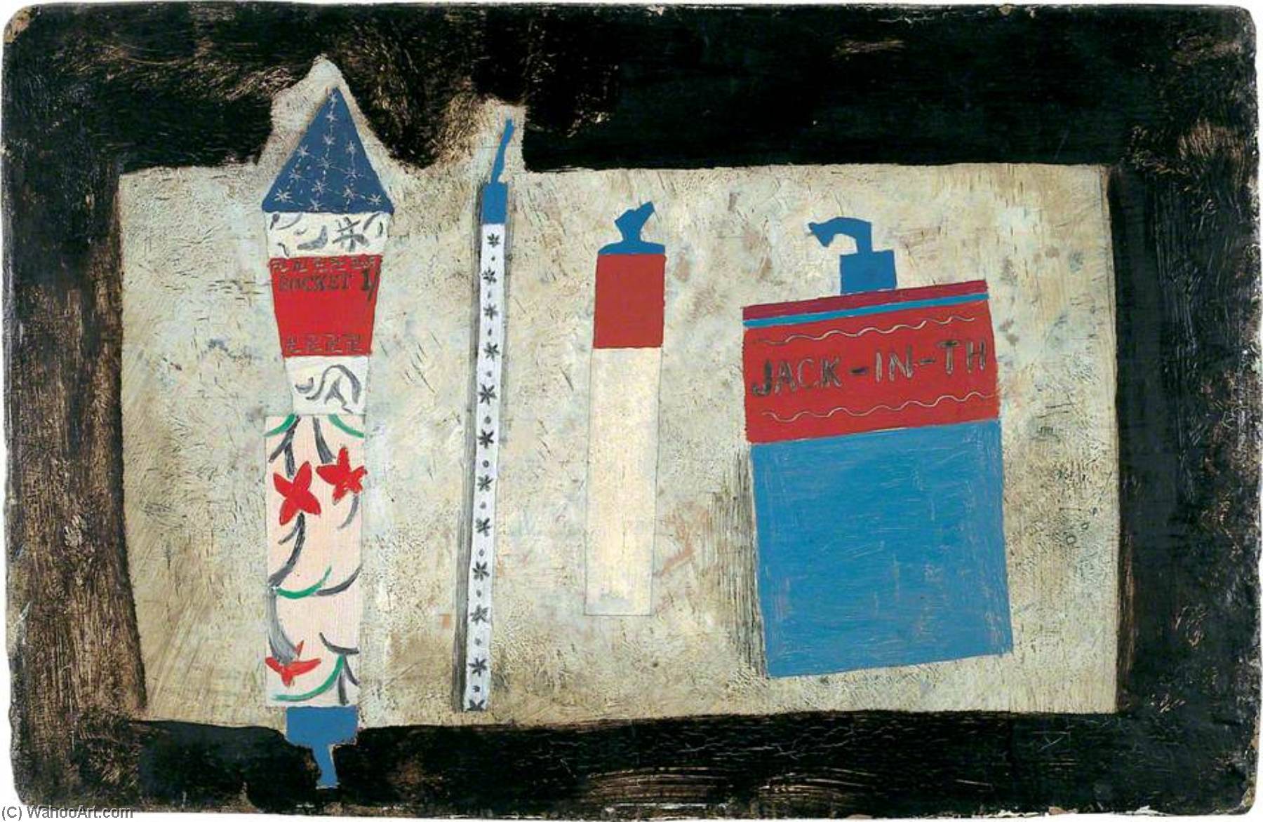 Wikioo.org - The Encyclopedia of Fine Arts - Painting, Artwork by Ben Nicholson - 1929 (fireworks)