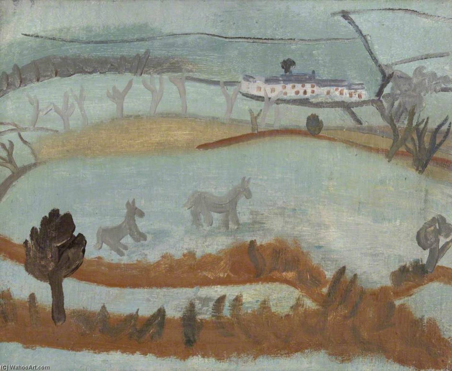 Wikioo.org - The Encyclopedia of Fine Arts - Painting, Artwork by Ben Nicholson - c.1928 (Cumbrian landscape)