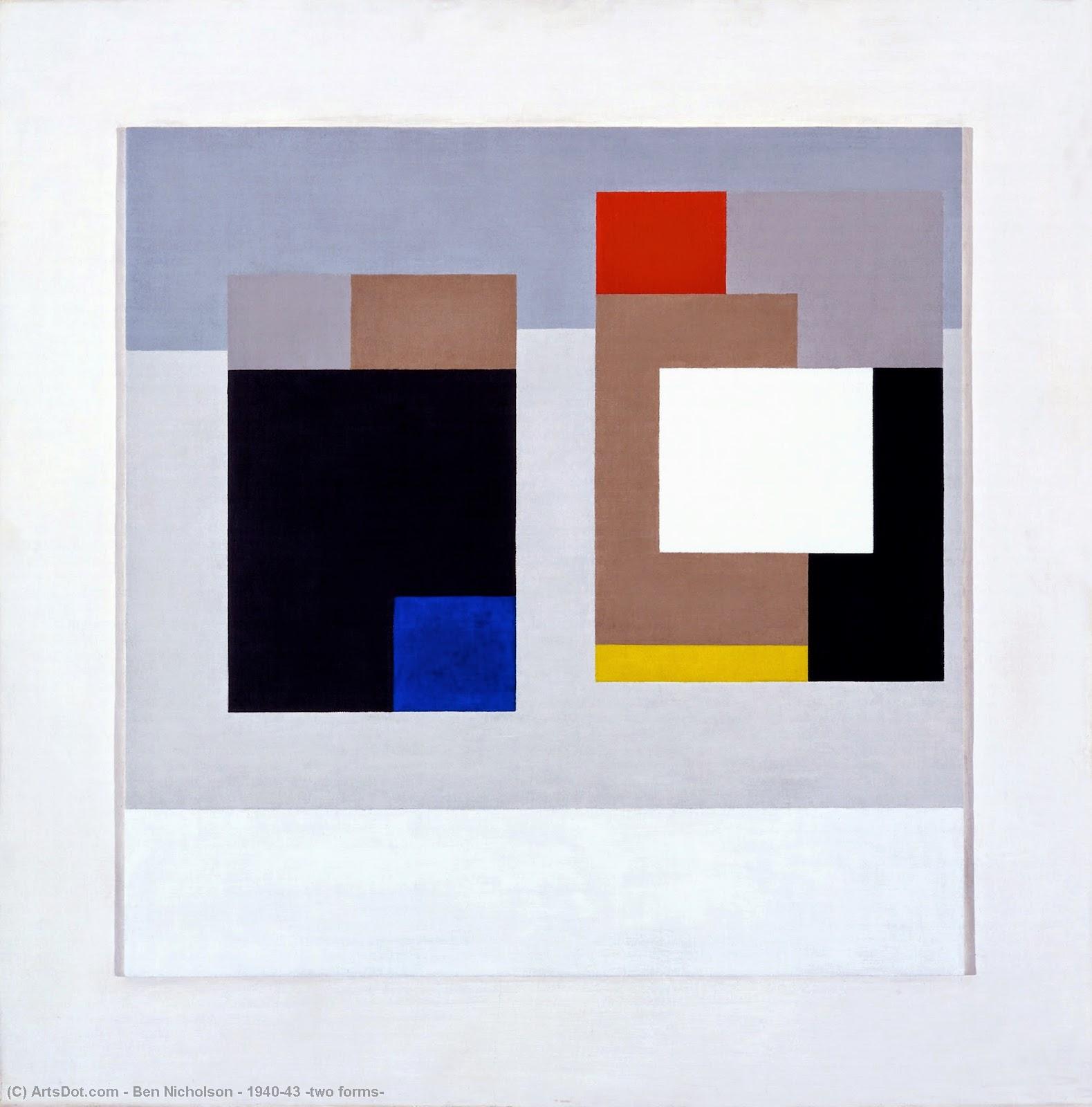 Wikioo.org - The Encyclopedia of Fine Arts - Painting, Artwork by Ben Nicholson - 1940–43 (two forms)